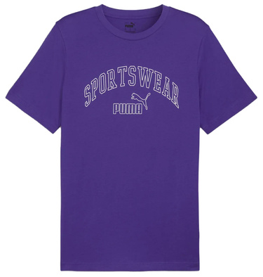 Koszulka męska PUMA 682859 27 Bawełniany t-shirt niebieski