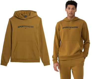 Bluza dresowa 4F M0773 z kapturem brązowa