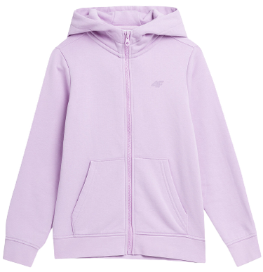 Bluza dresowa 4F F636 ocieplana na zamek jasny fiolet
