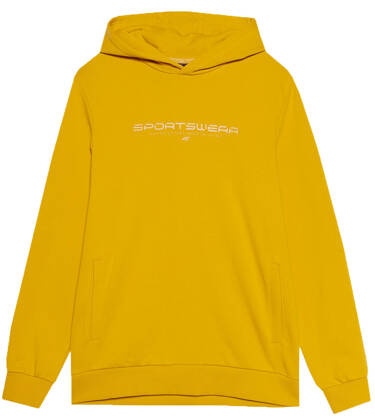 Męska bluza dresowa 4F M0948 z kapturem żółta