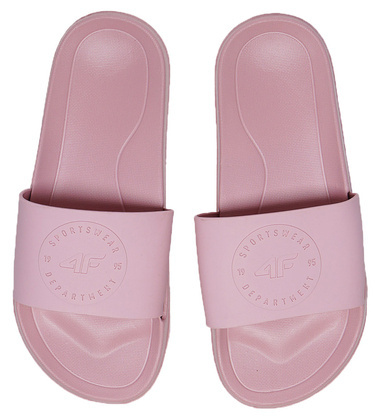 Klapki sportowe 4F F016A dziewczęce gumowe różowe