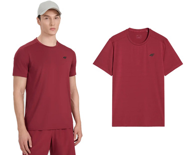 Sportowa męska koszulka 4F M1521 T-shirt na siłownie czerwony