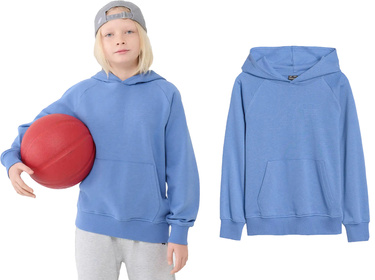 Bluza chłopięca 4F M1712 34S dresowa z kapturem niebieska
