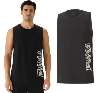 T-shirt męski PUMA 585869 bez rękawów czarny