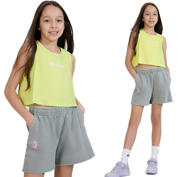 Koszulka bez rękawów 4F F112 crop top z bawełny