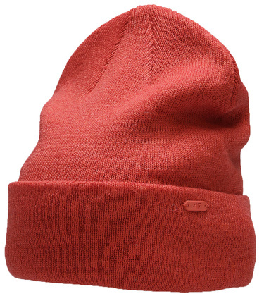 Czapka damska 4F Z22 CAU002 62S zimowa czerwona