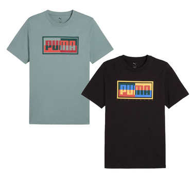 Dwie bawełniane koszulki PUMA z dużym logo