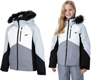 Kurtka narciarska 4F JKUDN003 membrana 10 000 szara