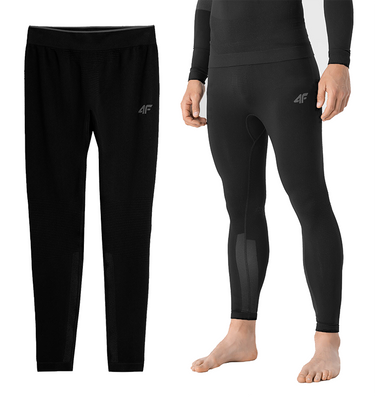 Bielizna termoaktywna 4F męska BIMB030D dół getry czarne