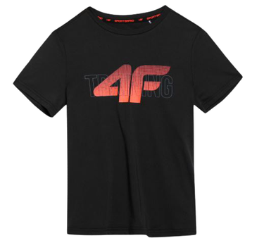 T-shirt sportowy 4F JTSMF001 treningowy czarny