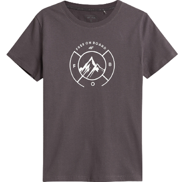 T-shirt damski 4F TSD012 bawełniany szary