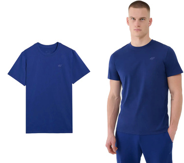 Koszulka męska basic 4F M2256 t-shirt gładki granat