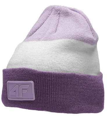 Czapka dziewczęca 4F F261 podwijana na zimę
