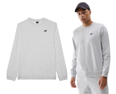 Bluza męska dresowa 4F M1767 bez kaptura szara