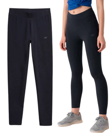 Legginsy damskie 4F LEG350 granat bawełniane