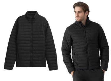 Kurtka puchowa męska 4F KUMP003 pikowana czarna