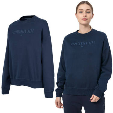 Bluza damska 4F BLD033 ocieplana bawełniana granat