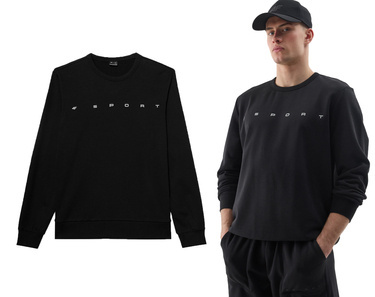 Bluza męska dresowa 4F M1009 bez kaptura czarna