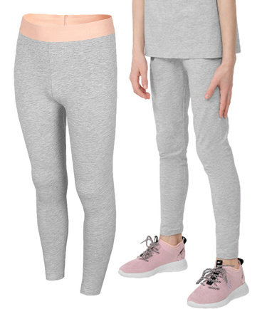Legginsy dziewczęce 4f JLEG004 getry jasno szare