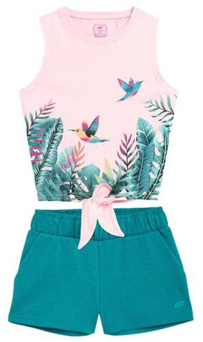 Zestaw letni 4F wiązany top, krótkie spodenki