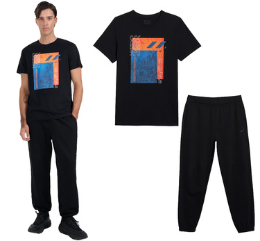 Zestaw męski sportowy 4F koszulka i spodnie z bawełny