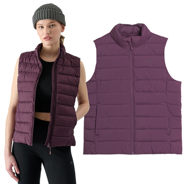 Kamizelka bezrękawnik 4F pikowany F181 50S fiolet