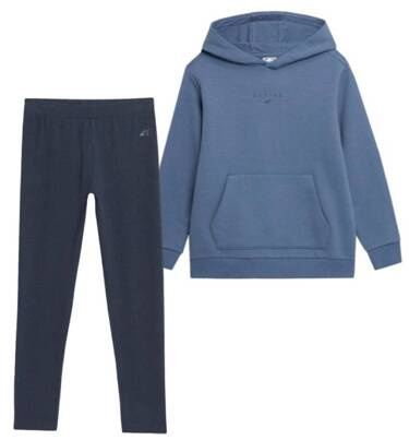 Zestaw 2pak dziewczęcy 4F ocieplana bluza i legginsy