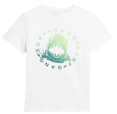 Koszulka chłopięca 4F M283 z nadrukiem biała