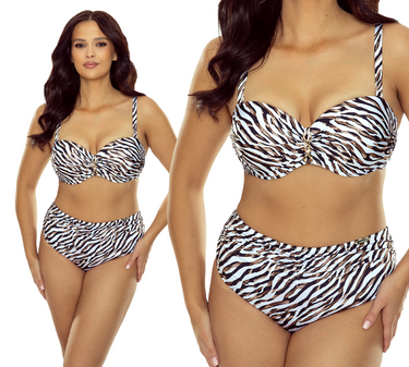 Strój kąpielowy Gabbiano ASHLEY-D 14/A bardotka zebra