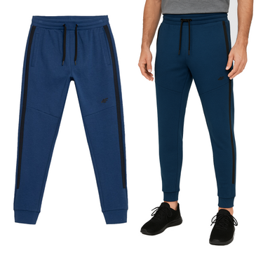 Spodnie męskie 4F dresowe SPMD012 dresy niebieskie