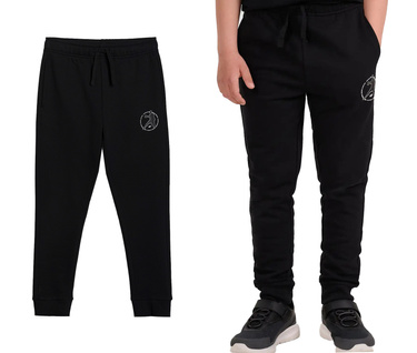  Spodnie dresowe chłopięce 4F M1258 z bawełny czarne