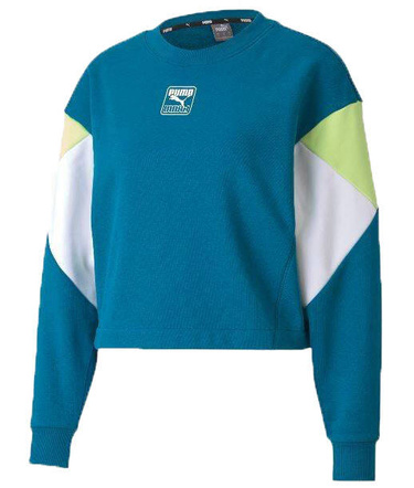 Bluza damska Puma 583560 36 zielona przez głowę