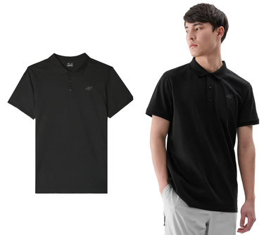 Koszulka POLO 4F M367 gładki t-shirt z kołnierzykiem