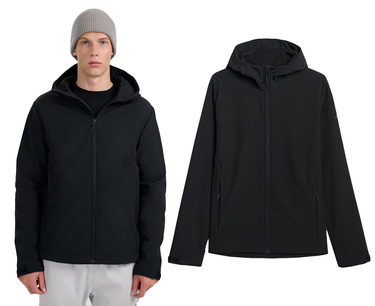 Kurtka przejściowa 4F softshell ocieplany M362 z membraną czarny