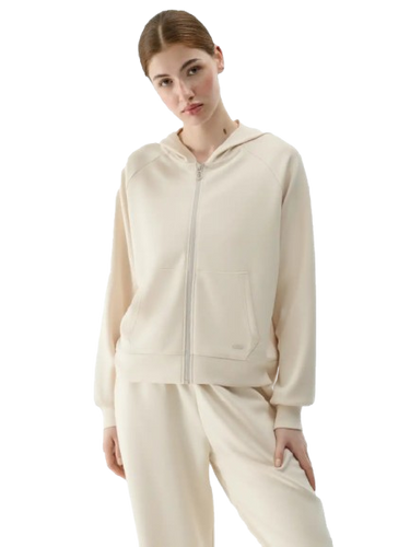 Dres damski 4F beżowy rozpinana bluza i spodnie 2pak