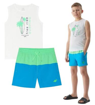 Zestaw na lato 4F koszulka i szorty kąpielowe