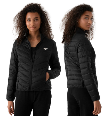 Kurtka damska 4F KUDP003 puchowa pikowana czarna