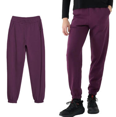 Spodnie dresowe 4F F1013 bawełniane joggery fiolet