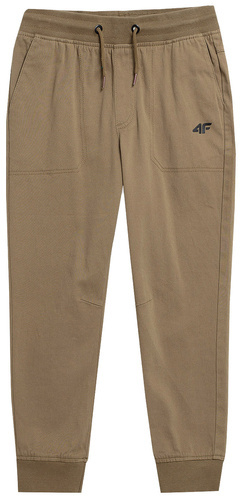 Spodnie chłopięce 4F M133 Joggery z bawełny beżowe