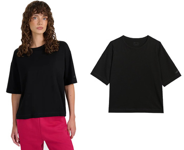 Koszulka damska 4F F2350 bawełniana oversize czarna