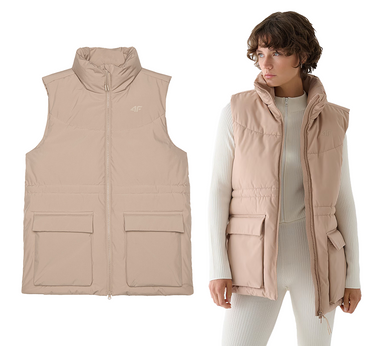 Kamizelka 4F bezrękawnik puchowy F135 83S beż