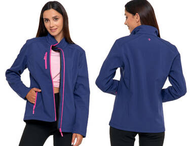 Kurtka damska MORAJ softshell bez kapturem granat