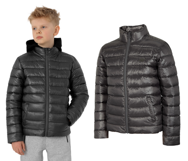 Kurtka chłopięca 4F puchowa pikowana JKUMP001 szary