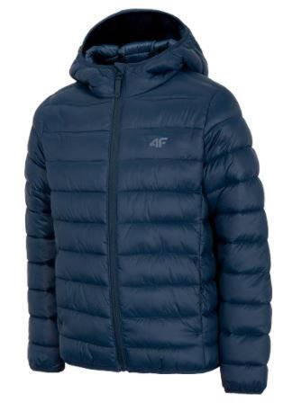 Kurtka dziecięca 4F JKUDP001 puchowa z kapturem granat