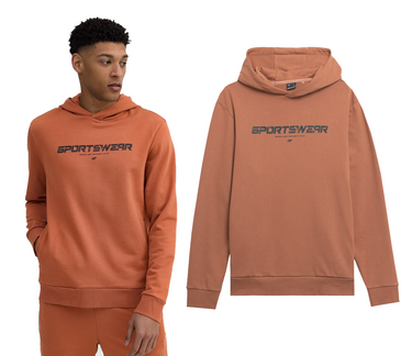 Męska bluza sportowa 4F M266 dresowa brąz