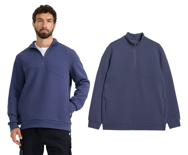 Bluza męska 4F z zamkiem do połowy M1930 niebieski