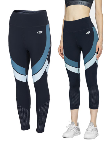 Legginsy sportowe 4F SPDF015 do biegania granat 7/8