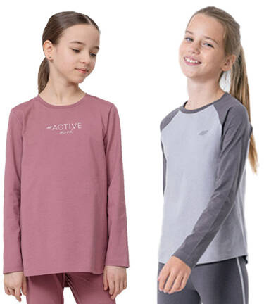 Zestaw 2 szt bluzek z długim rękawem 4F z bawełny