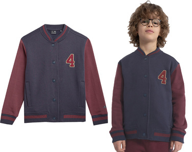 Bluza dresowa 4F M635 bejsbolówka ocieplana granat