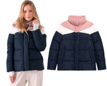 Kurtka damska zimowa 4F KUDP007 puchowa na stójce